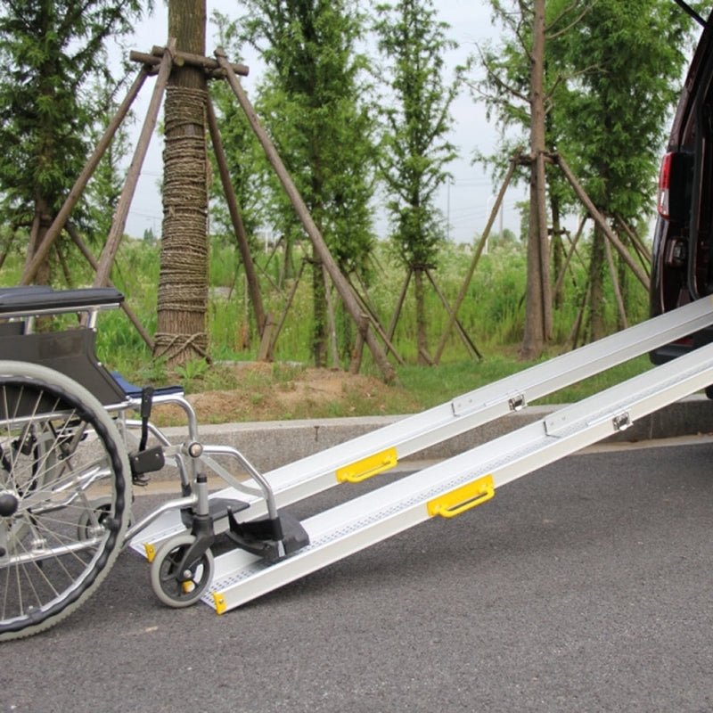 Adjustable 7ft to 10ft Telescopic Wheelchair Ramps – Hinged & Portable Design