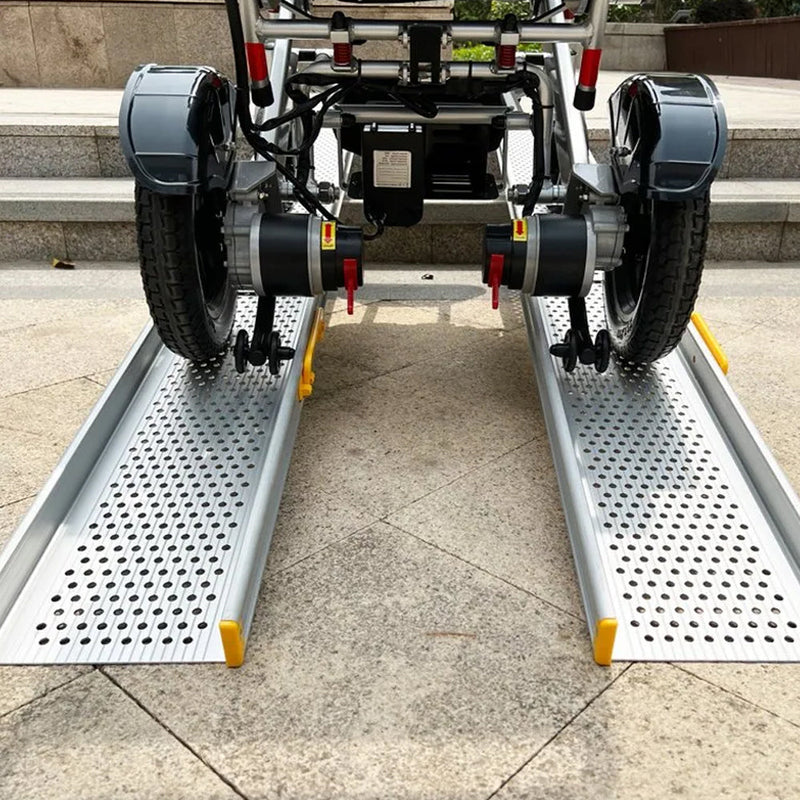 Adjustable 7ft to 10ft Telescopic Wheelchair Ramps – Hinged & Portable Design