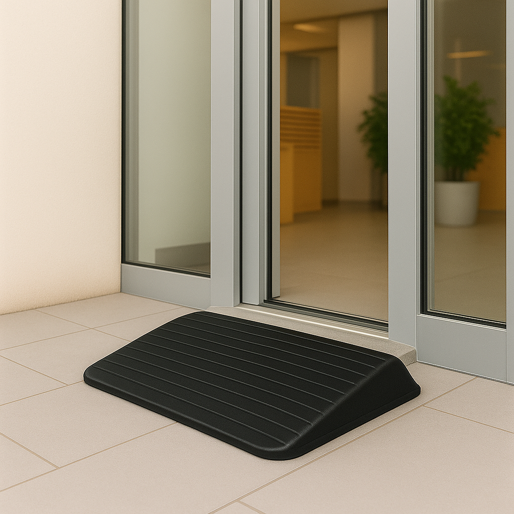 Non-Slip Mobility Ramp – Rubber Threshold Ramp for Easy Wheelchair Access