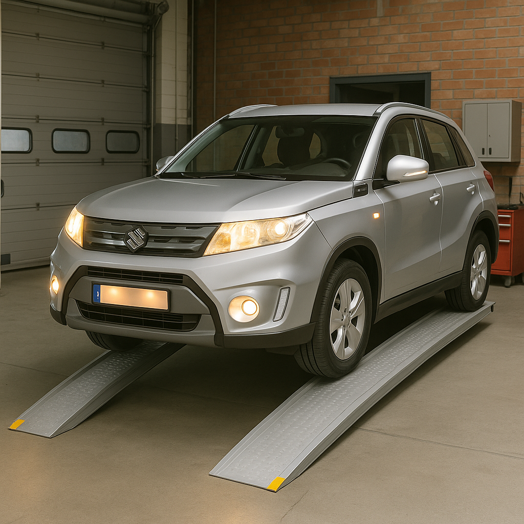 Adjustable 7ft to 10ft Telescopic Wheelchair Ramps – Hinged & Portable Design