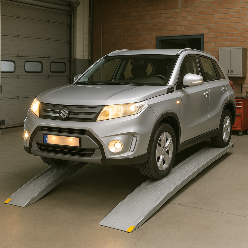Adjustable 7ft to 10ft Telescopic Wheelchair Ramps – Hinged & Portable Design
