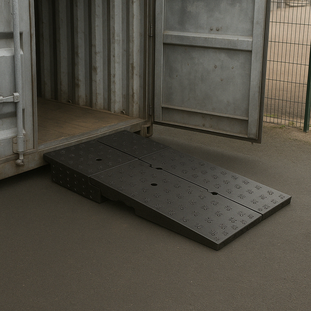 Rubber Container Loading Ramp (150mm–300mm) – Heavy-Duty & Slip-Resistant