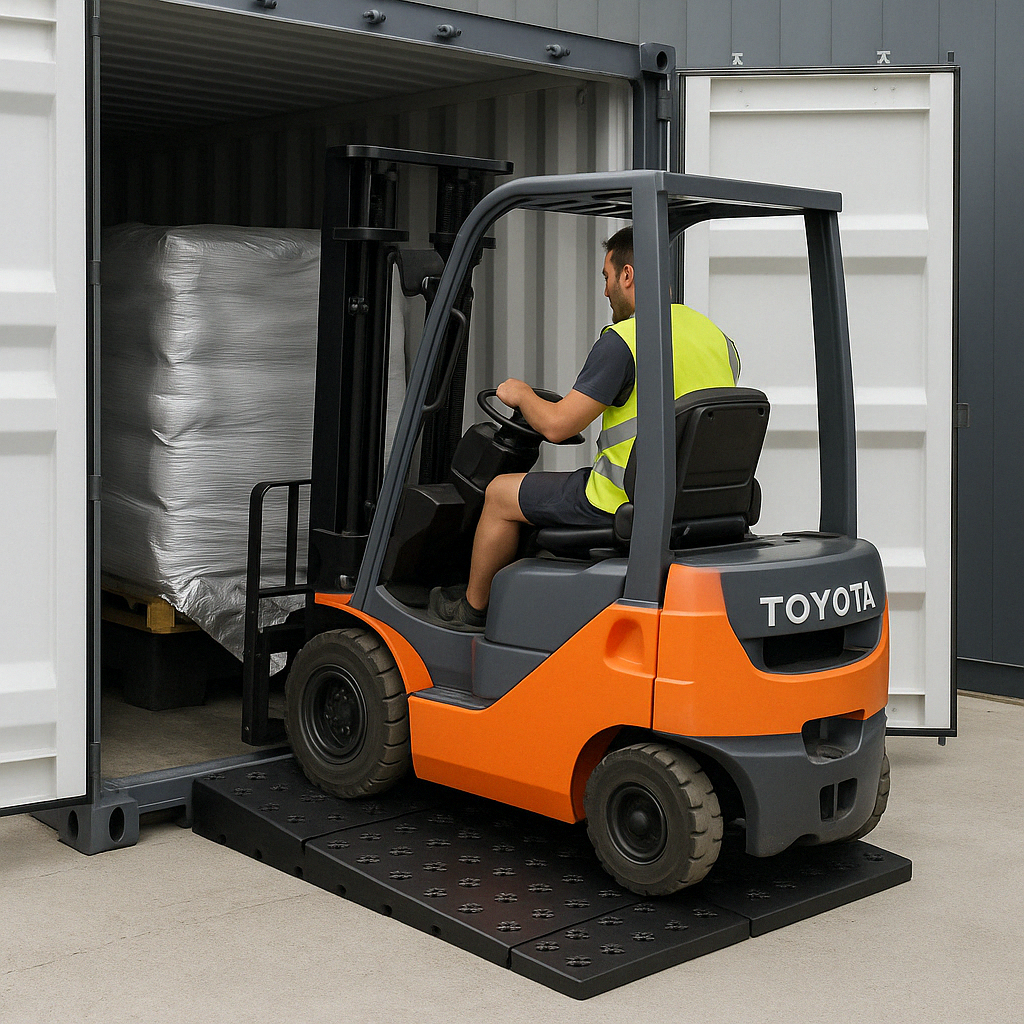 Rubber Container Loading Ramp (150mm–300mm) – Heavy-Duty & Slip-Resistant