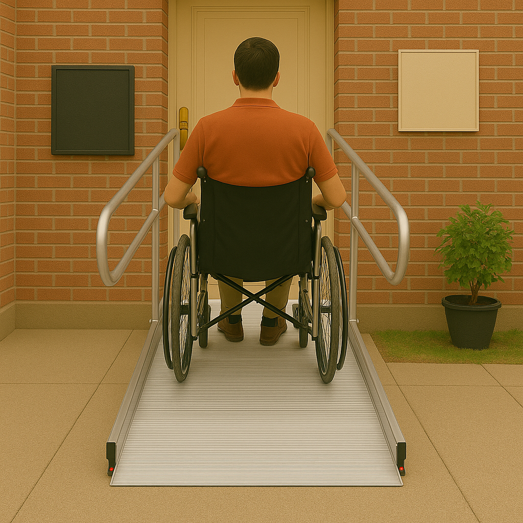 Durable Wheelchair Ramp with Handrails – Perfect for 3ft to 12ft Accessibility