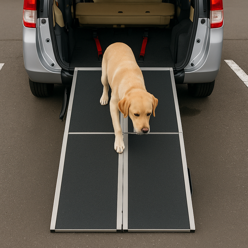 Premium Multi-Fold Dog Ramp (4ft to 8ft) – Hassle-Free Access for Your Furry Friend